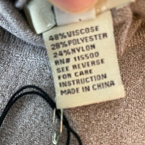 Escio Heather Mocha Oversized Tunic Blouse Women’s Size S/M Long Sleeve NWT - Picture 9 of 13